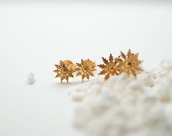 Esberry Placcatura in oro 18 carati Orecchini in argento sterling 925 con orecchini a fiore ipoallergenici Gioielli per donna e ragazza (Antique Silver
