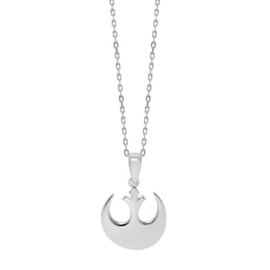 Star Wars Silver Pendant, Rebel Alliance symbol Necklace, Modern Symbol Gift, Star Wars Rebel Jewelry, Silver sterling Stelar Rebellion