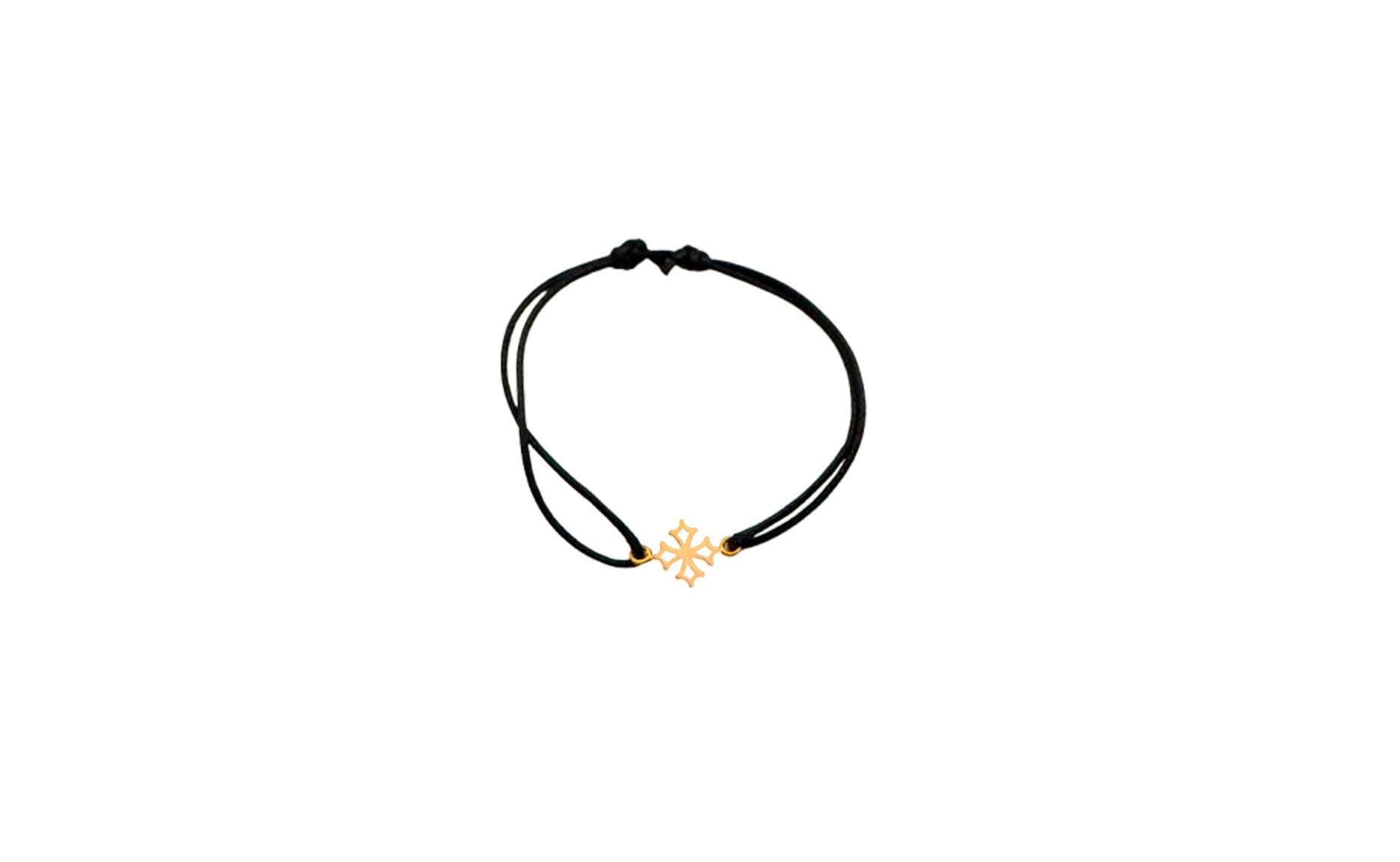 TALISMAN JEWELLERY Bracciale Argento 925 Con Doppia Catena E Croce Occitana - Simbolo Portafortuna - Placcatura Rodio, Made In Italy