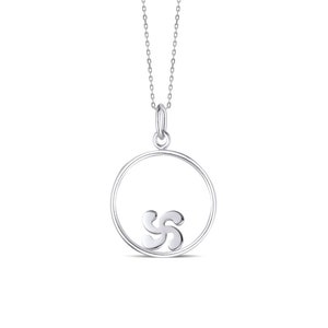 Lauburu pendant in sterling silver. Basque Cross Necklace, handmade. Basque Jewelry - Gift Chain Included.