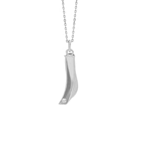 Basque Chistera Silver Pendant -Basque ball chistera Necklace -Christmas Gift -Basque sport Jewels -Gift for him -Gift Chain Included.