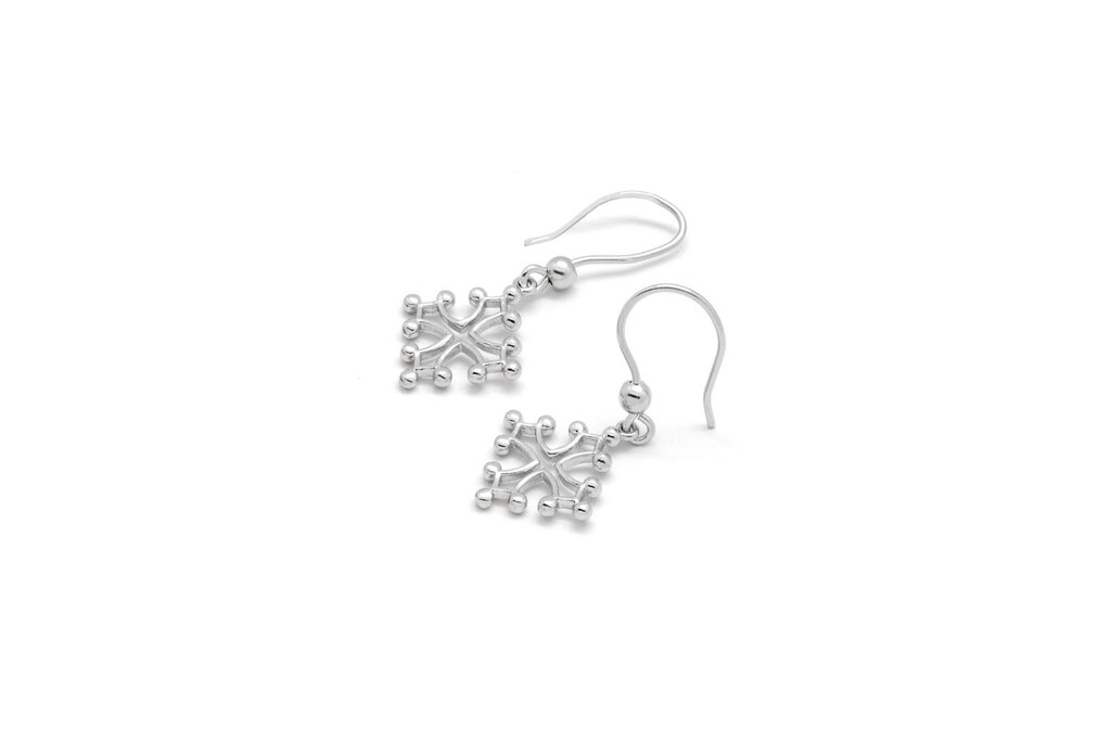 Orecchini Con Croce Occitana In Argento 925 - Talisman Jewelry - 17 E 19 Mm - Confezione Regalo