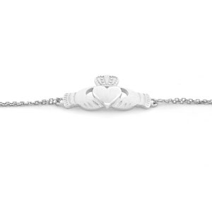 Claddagh Silver Bracelet, Silver Love Bracelet, Ireland Heart Bracelet, Irish classic symbol, Sterling Silver 925 jewellery, Celtic jewelry