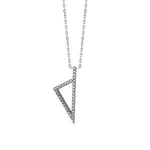 925 Sterling Silver and Cubic Zirconia Corsica Island pendant, silhouette of Corsica, Corse island. Handmade. Mediterranean soul necklace.