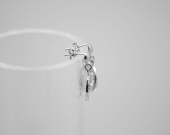 Orecchini In Argento 925 Con Simbolo Lauburu (croce Basca), Diametro 8 Mm, Rodiati. Gioiello Simbolico Di Prosperità E Protezione