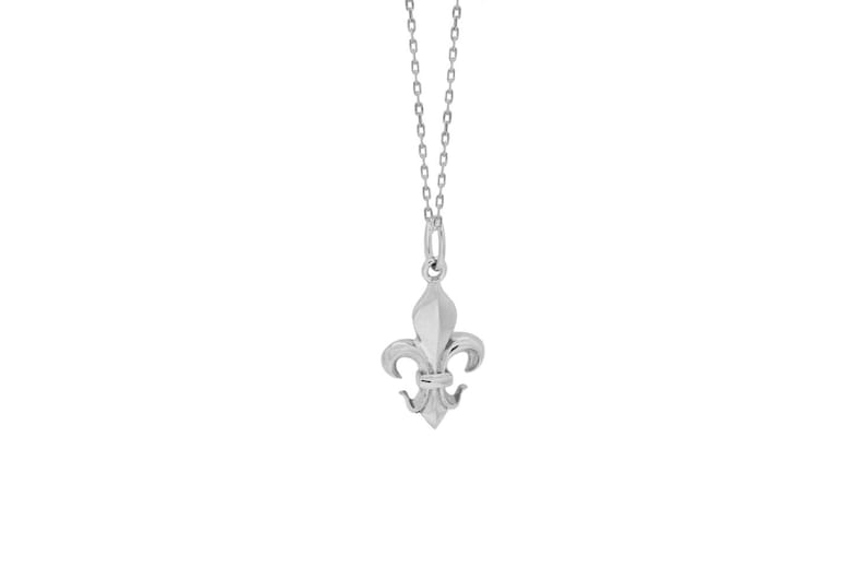 Pendentif Argent Femme Fleur de Lys, Chaine cadeau incluse, Collier Fleur de Lys Argent 925, Bijoux Fleur de Lis, Héraldique française image 1