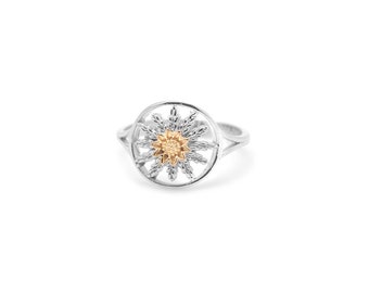 Eguzkilore Ring- SunFlower Ring- Eguzkilore silver ring- Nature Jewelry- Basque Jewelry- Gift for her-Silver Ring-/EG-0351