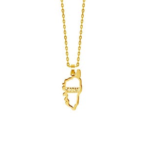 18k Gold Plated Corsica Island pendant, silhouette of Corsica, Corse island. Handmade. Mediterranean soul necklace. Corse