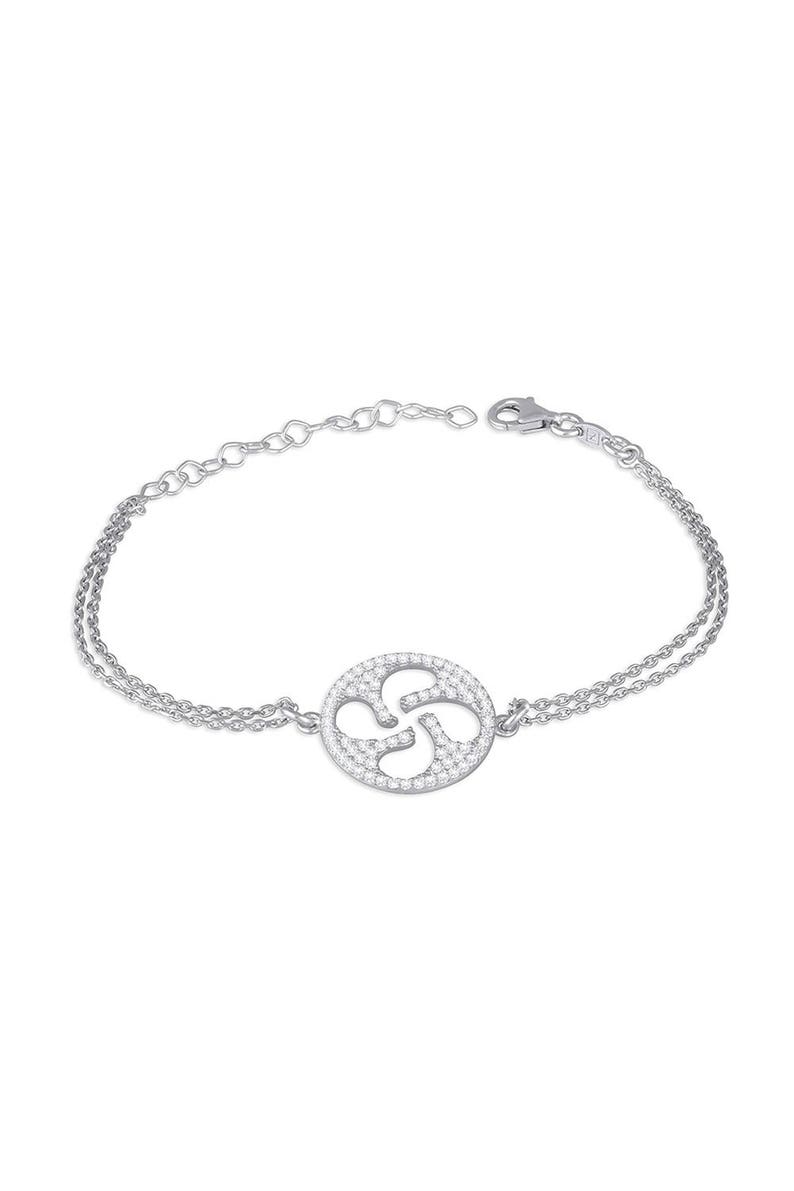 symbolic jewelry for woman and teens 047401 Lauburu Zirconium Bracelet-Adjustable Bracelet-Anniversary Gift Beautiful Accessory
