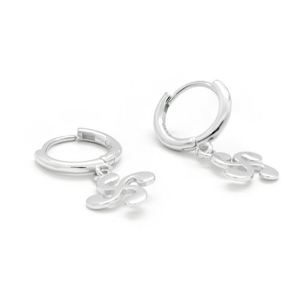 Boucles d'oreilles Argent Lauburu, symbole de chance, bijoux Lauburu, cadeau parfait, bijoux basque, croix basque, Bitxiak / 000101