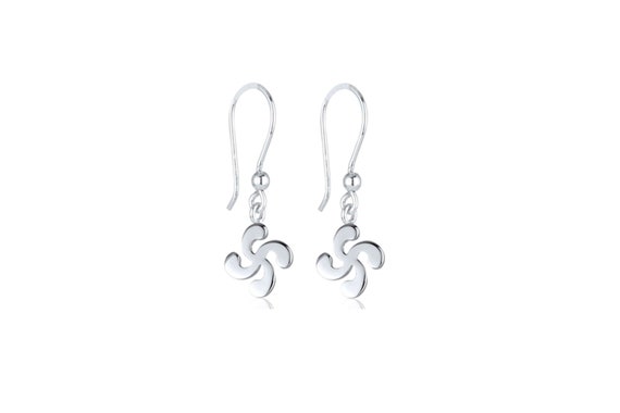 Orecchini baschi in argento Lauburu, orecchini in