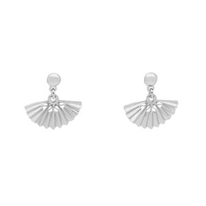 Hand Fan Silver Earrings, Silver sterling 925 Hand fan, Everyday Wear, Spanish symbol Earrings, Silver-rhodium Dangle & Drop earrings.