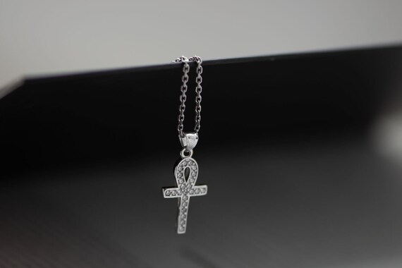Ciondolo Croce Ankh In Argento Sterling 925 Chiave Egizia Della - Foto 7