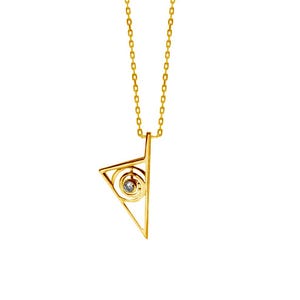 18K Gold Plated and Cubic Zirconia Corsica Island pendant, silhouette of Corsica, Corse island. Handmade. Mediterranean soul necklace.