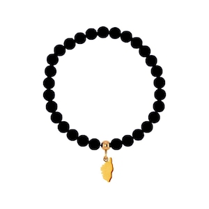 Bransoletka Corsica 18K Gold Plated z kamieniami naturalnymi ręcznie robiona. Corse Jewellery, wyspa Korsyka. Bransoletka Mediterranean soul. Bijoux Corsica.