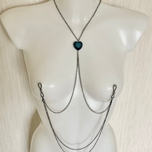 Nipple Jewelry Set Dangles With Devil Heart Pendants Clit Clip