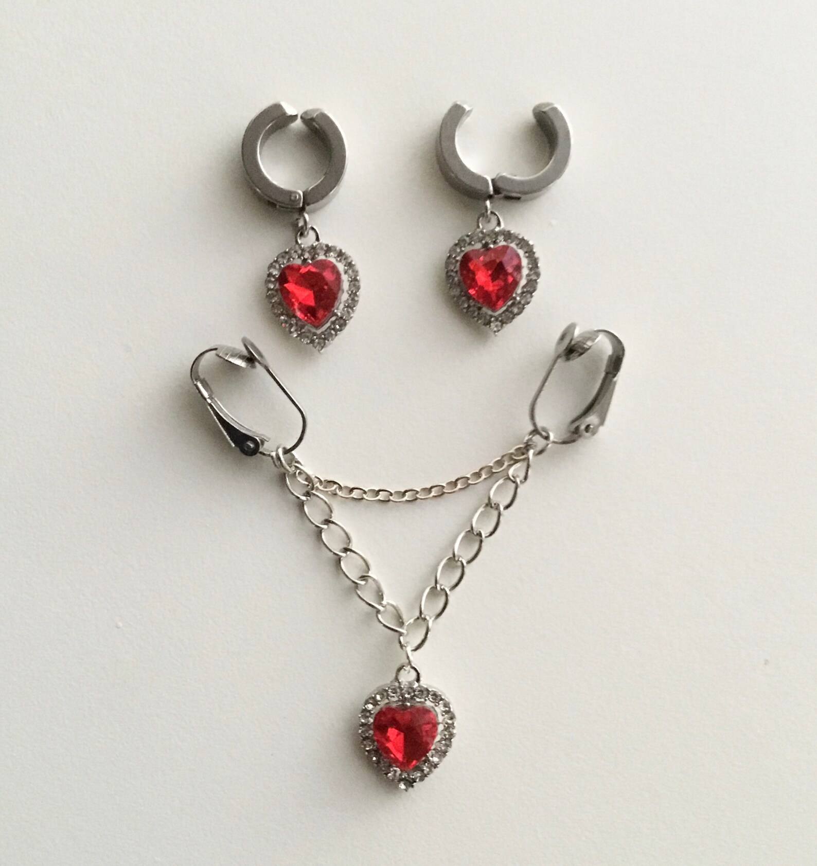 Sexy set non piercing body jewelry labia clip and nipple Etsy