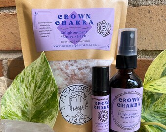 CROWN CHAKRA BLEND: Aura Mist, Oil Roller, or Bath Soak!