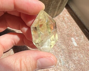 Citrine Crystal for Manifestation and Clear Goals, Double Terminated, 6-sided