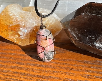 Rhodonite Necklace for Forgiveness and Relationships