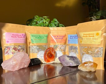 HERBAL BATH BLENDS ~ Moisturizing Bath Salts for Relaxation, Well-Being, and Bliss