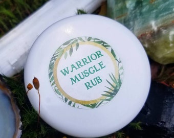 Warrior Muscle Rub Medicinal Massage Lotion Oil for Pain Relief, Muscle Detox, Increased Circulation, Bloating and Cramps, Hair Growth