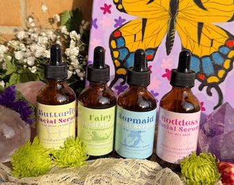 FACIAL SERUMS: Plant-Powered Elixirs for Skin Care ~ Dry, Combination, Oily, Acne Prone Skin