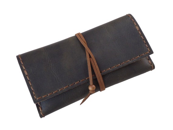 leather rolling cigarette tobacco pouch