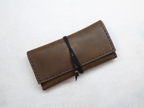 etsy tobacco pouch Handmade Leather Tobacco Pouch, Vintage Brown, Handcrafted Rolling  Cigarettes Case, Waxed Cowhide