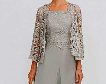 lace pantsuit wedding