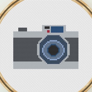 Photo Camera Cross Stitch Pattern Counted Cross Stitch Modern Cross Stitch Photo Camera Pattern PDF Download
