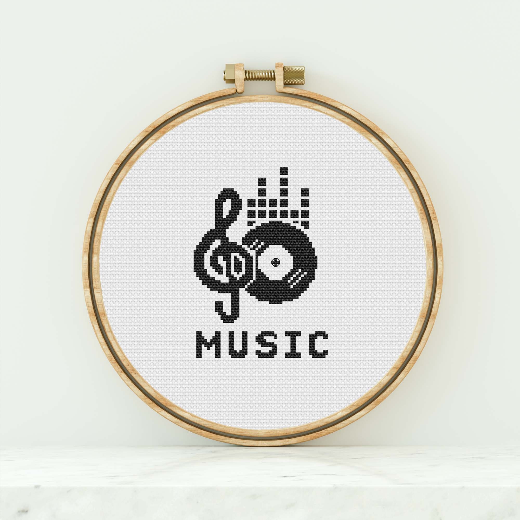 Music Cross Stitch Pattern Music Counted Cross Stitch Modern