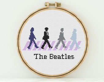 The Beatles Cross Stitch Pattern Counted Cross Stitch Modern Music Cross StitchThe Beatles Pattern PDF Download