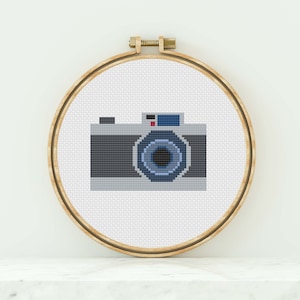 Photo Camera Cross Stitch Pattern Counted Cross Stitch Modern Cross Stitch Photo Camera Pattern PDF Download