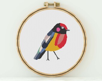 Bird Cross Stitch Pattern Geometric Bird Counted Cross Stitch Modern Cross Stitch Animal Cross Stitch Bird Pattern PDF Download