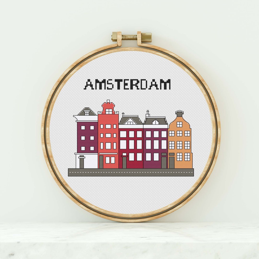 Amsterdam Cross Stitch Pattern Counted Cross Stitch Modern Cross Stitch
