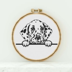 Dalmatian Dog Cross Stitch Pattern Dalmatian Counted Cross Stitch Modern Cross Stitch