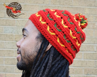 Rasta Dreadlock Bobble Hat