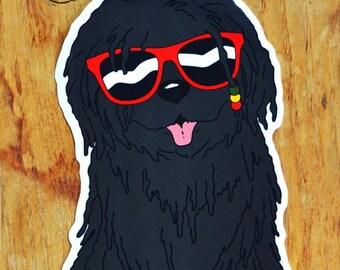 Dreadlock Dog Super Dread Large Vinyl Sticker