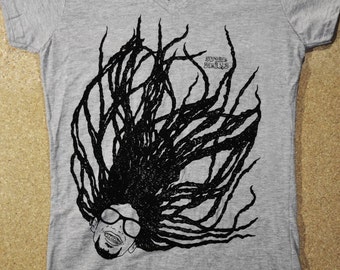 Super Dread Natty Dreadlocks Ladies T-Shirt - Gris