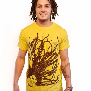 Super Dread Natty Dreadlocks T-Shirt - Yellow