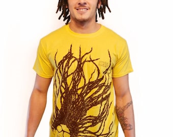 Super Dread Natty Dreadlocks T-Shirt - Yellow