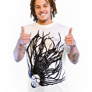 Super Dread Natty Dreadlocks T-Shirt - White