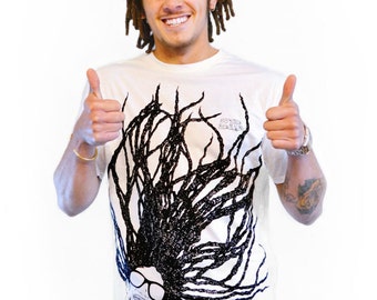Super Dread Natty Dreadlocks T-Shirt - White