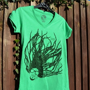 Super Dread Natty Dreadlocks Dam T-shirt - Grön