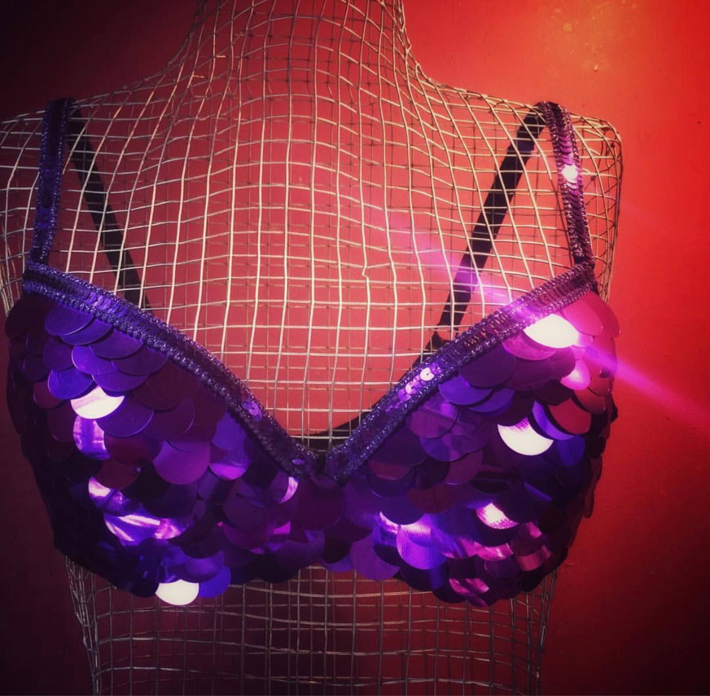 Custom Made Sequin Bra Festival Wear Mermaid Etsy