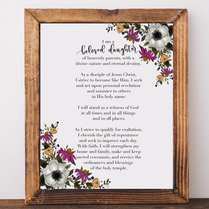 PRINTABLE YW Updated Theme 2 // Young Women's Updated Theme // LDS ...