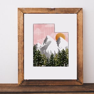PRINTABLE Utah Art, Utah Mountains, Utah Print, State Art, Utah State (2 Variations INCLUDED!)
