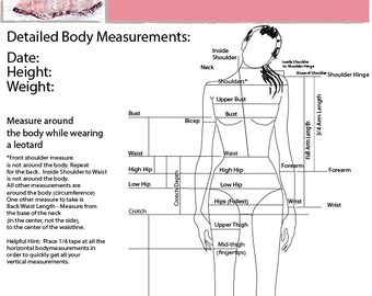Body Measurements Etsy