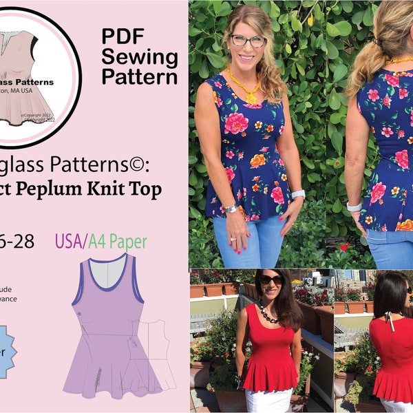 Peplum Top Pattern - Etsy